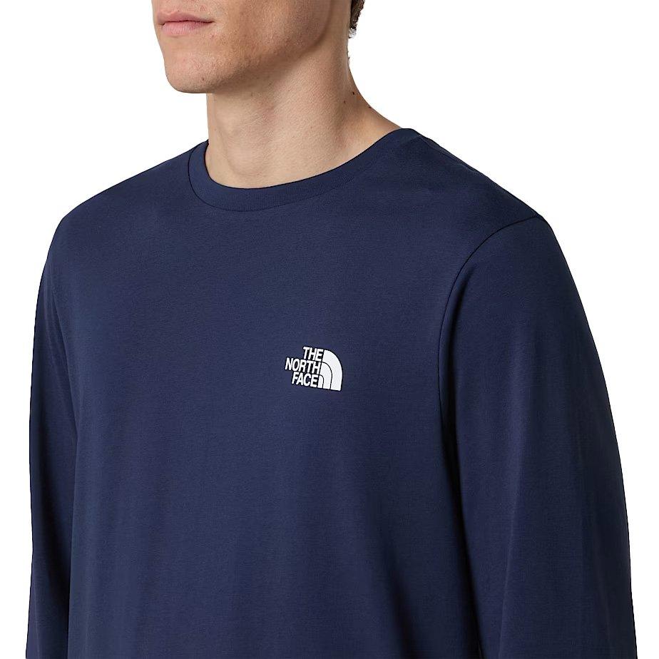 Men's Simple Dome Long-Sleeve T-Shirt - Navy