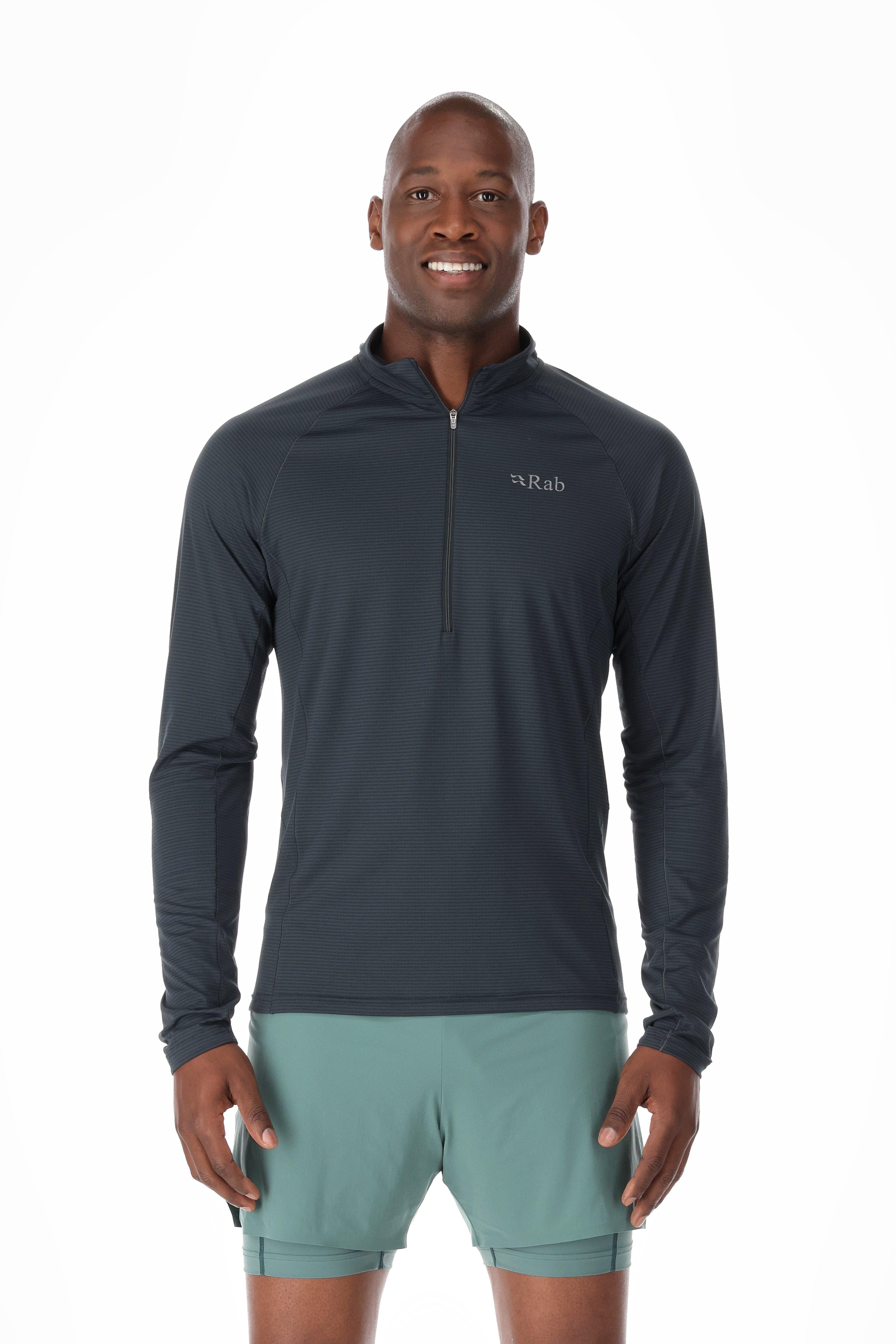 Men's Rab Sonic Long Sleeve Zip | Long-Sleeve Tech T-Shirts | Tiso UK