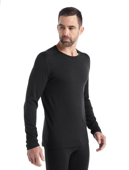 Men's Merino 200 Oasis Long Sleeve Crewe Top - Black
