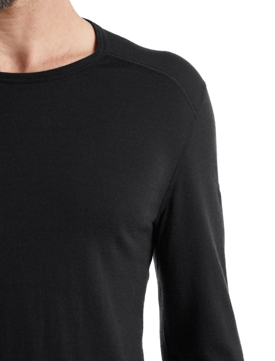 Men's Merino 200 Oasis Long Sleeve Crewe Top - Black