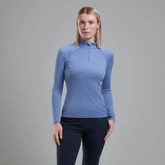 Women's Dart Zip Neck - Blue