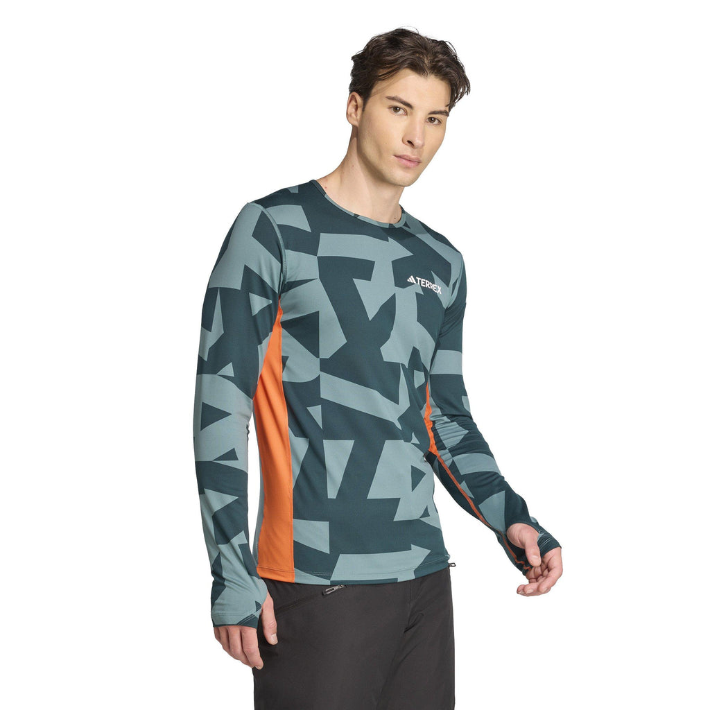 Men's Multi Synthetic Long-Sleeve Base Layer Top - Green