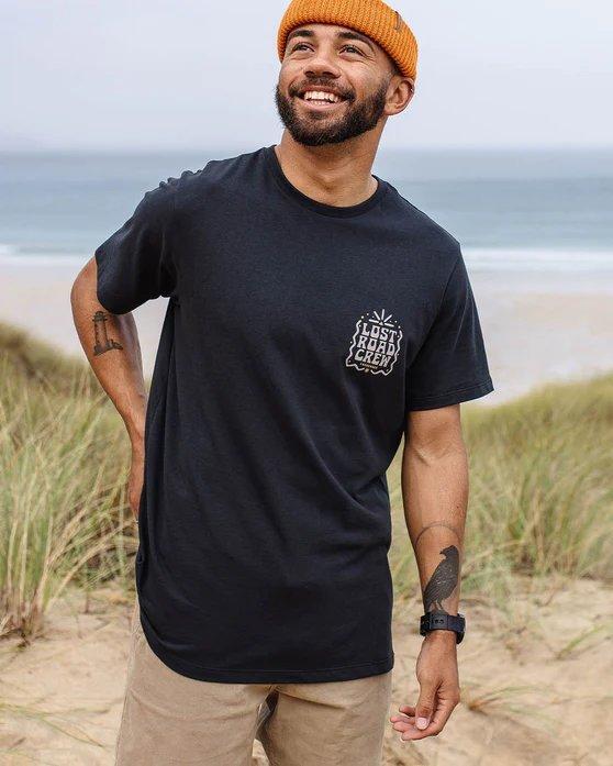 Men's Lost Road Recycled Cotton T-Shirt - Black