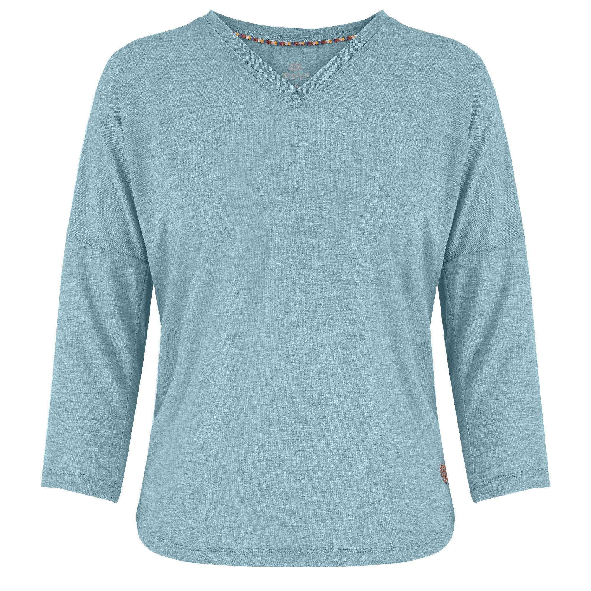 Women's Asha V-Neck 3/4 Sleeve Top - Blue