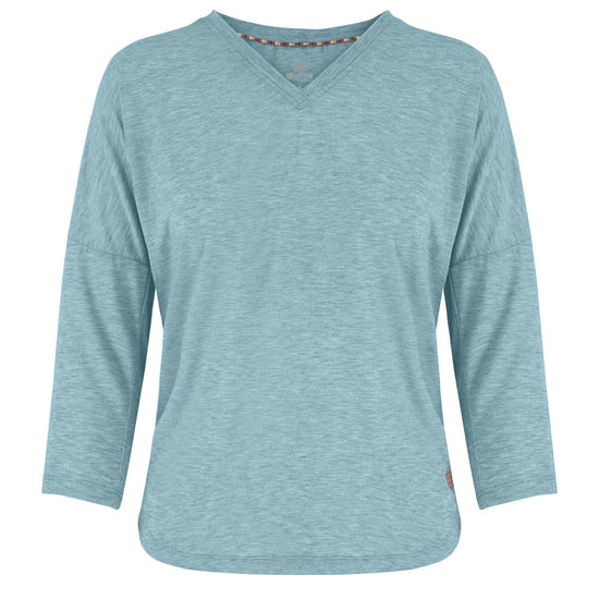 Women's Asha V-Neck 3/4 Sleeve Top - Blue