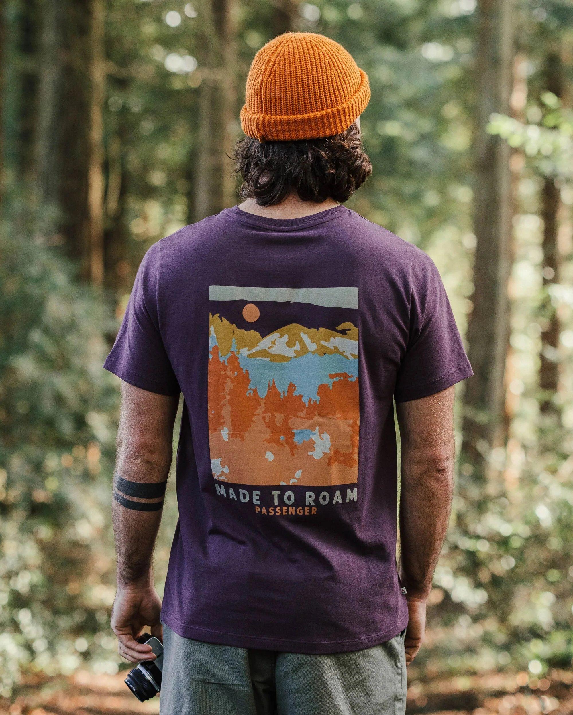 Men's Open Road Cotton T-Shirt - Purple