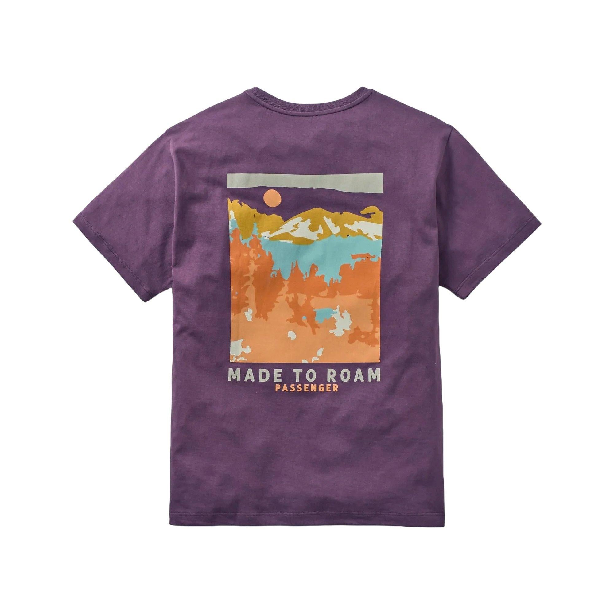 Men's Open Road Cotton T-Shirt - Purple