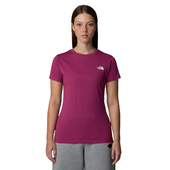 Women's Simple Dome Short-Sleeve Slim T-Shirt - Purple