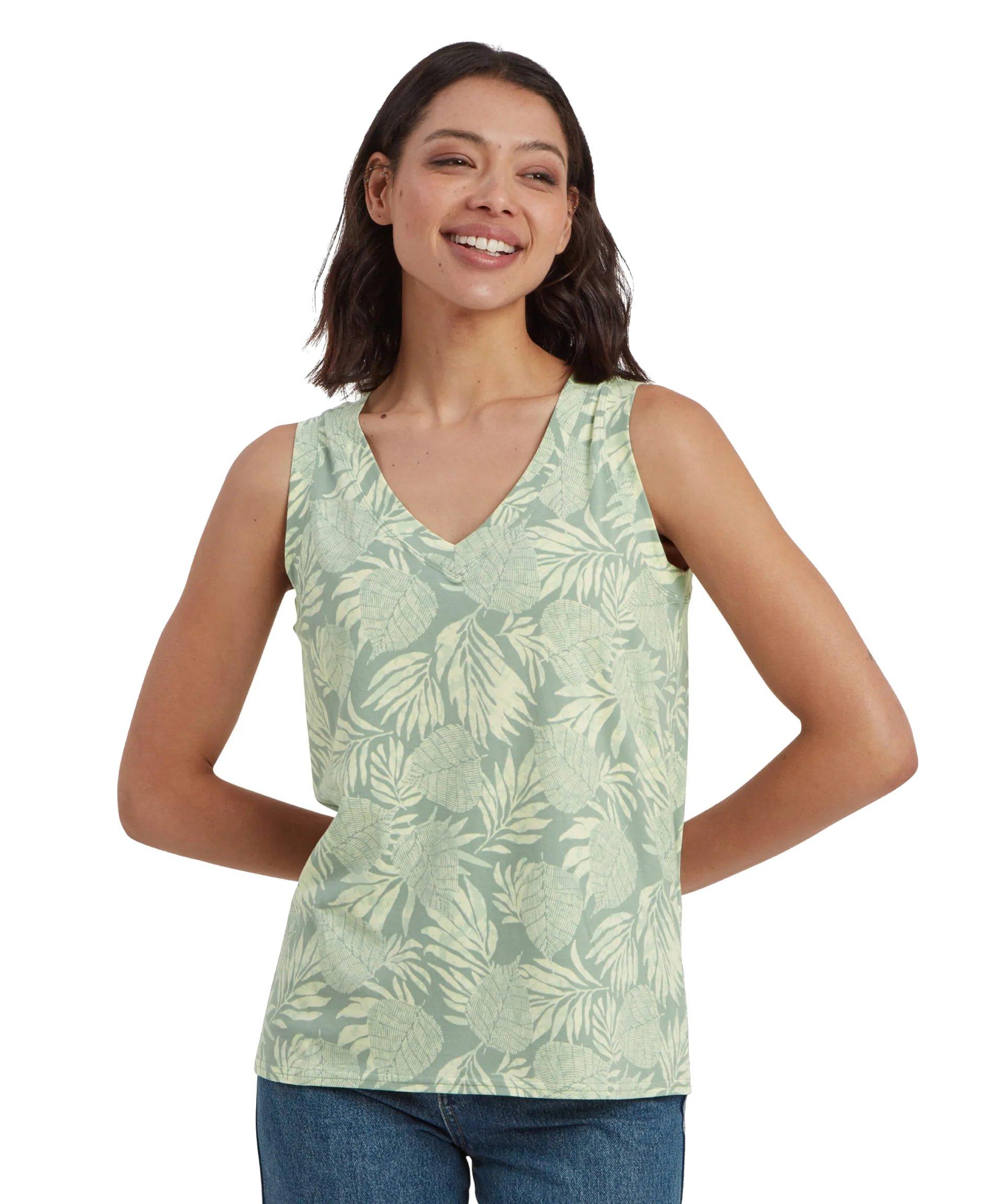Women's Neha V-Neck Tank Top - Green