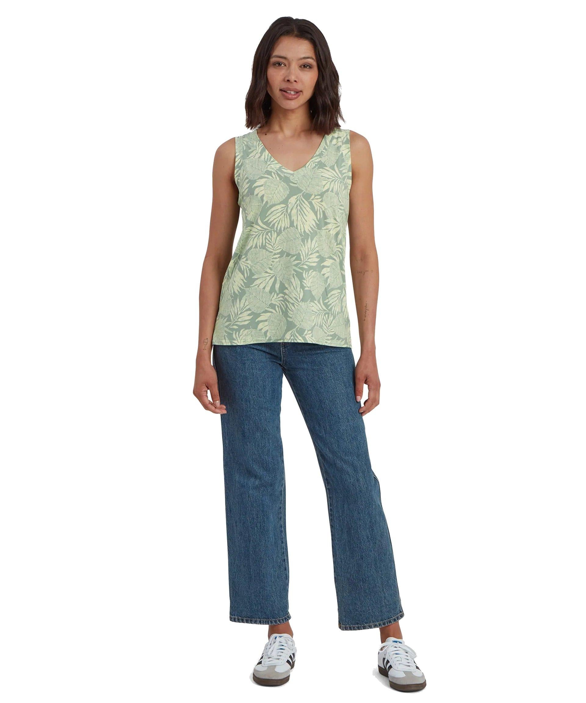 Women's Neha V-Neck Tank Top - Green