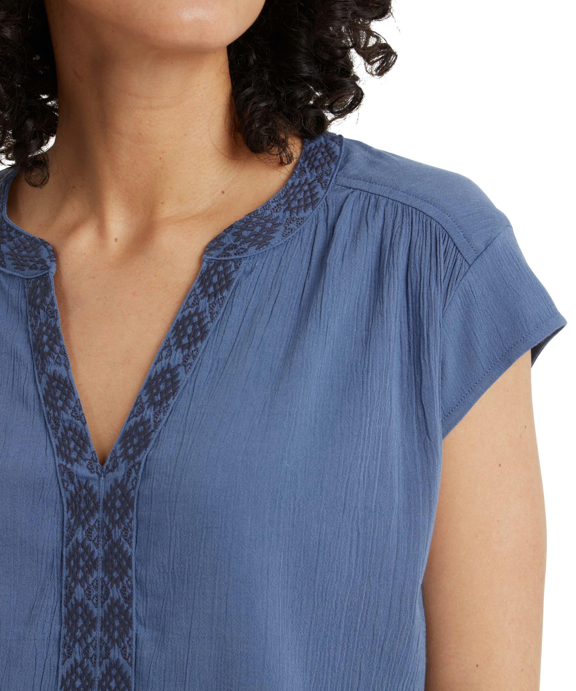 Women's Hara Cap-Sleeve Top - Blue