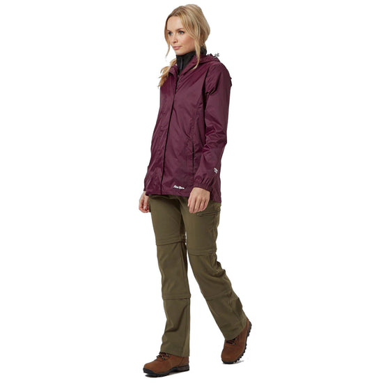 Women's Packable Hooded Waterproof Jacket - Purple