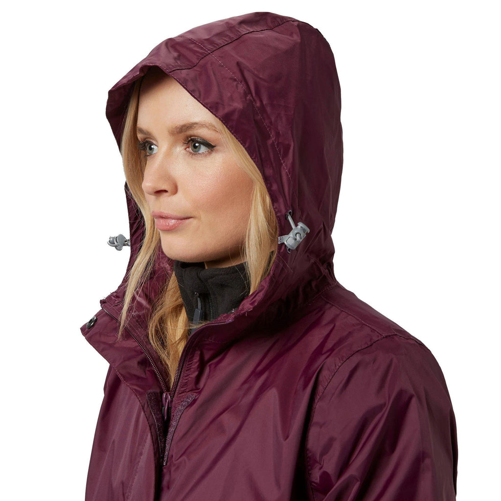 Women's Packable Hooded Waterproof Jacket - Purple