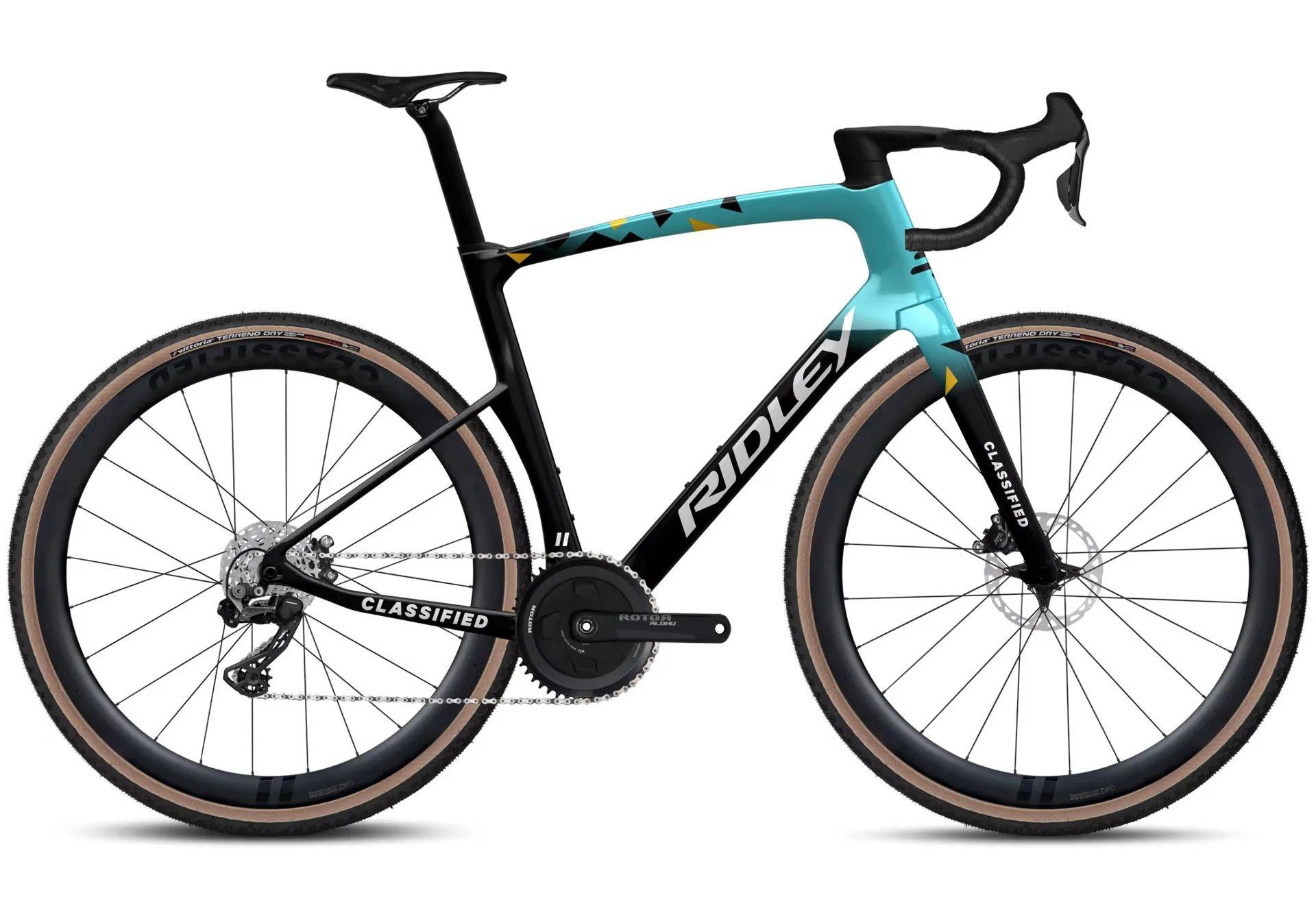 自転車本体 RIDLEY KANZO FAST GRX Di2 XS Ridley Kanzo Fast Pro Classified Di2 Gravel Bike - Black / Blue | Tiso