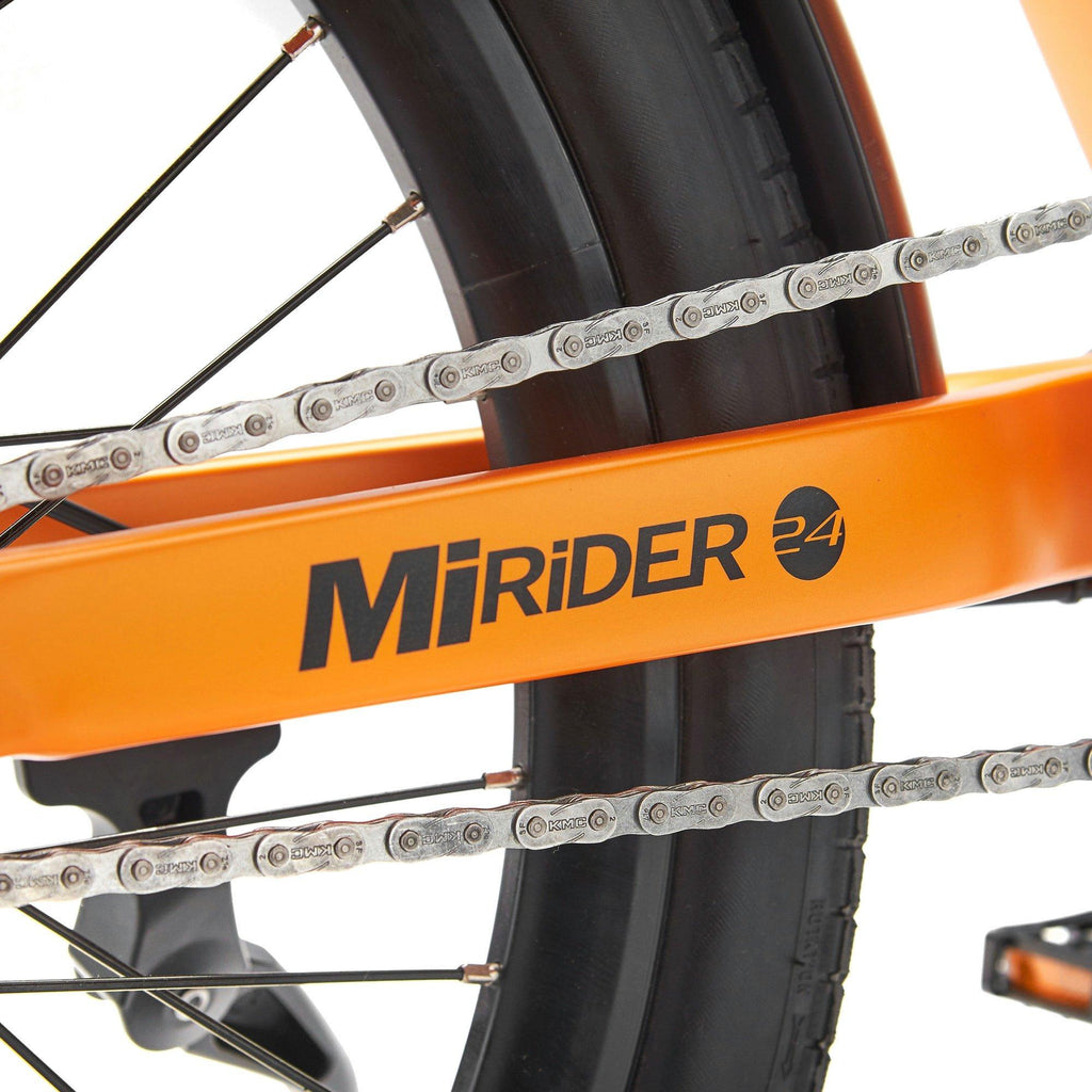 MiRiDER 24" Compact Step-Through Hybrid E-Bike - Orange