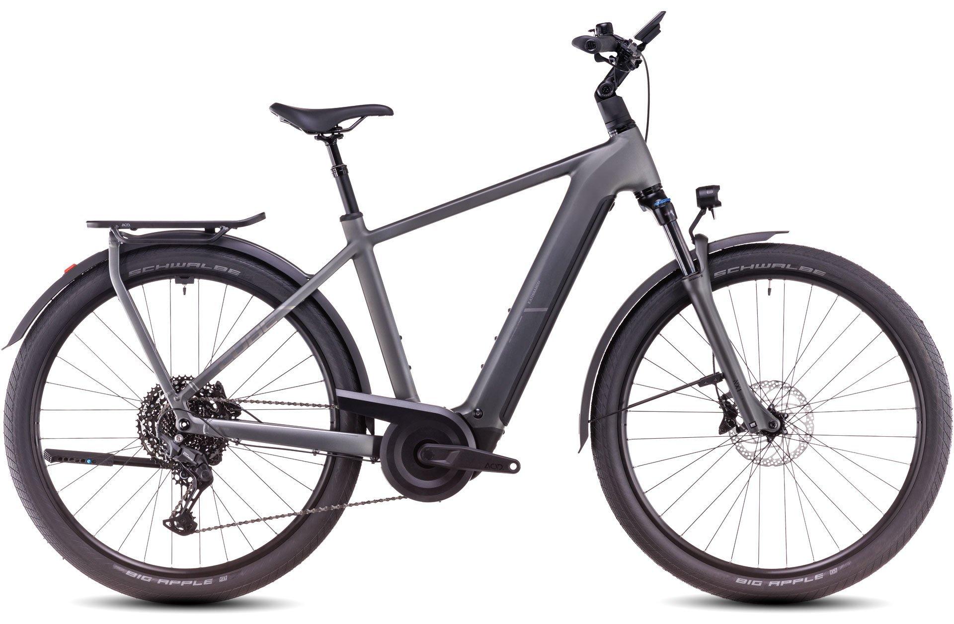 Kathmandu Hybrid Pro 800 E-Bike - Slab Grey/Chrome