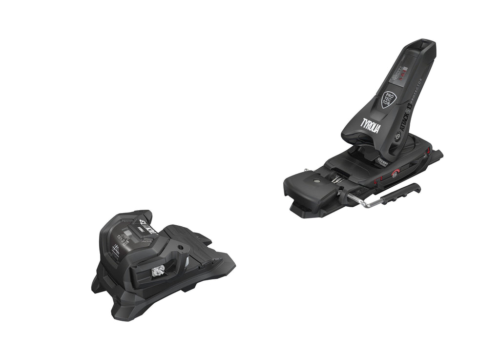Protector Attack Lyt 13 Ski Bindings with 95mm Brakes - Black