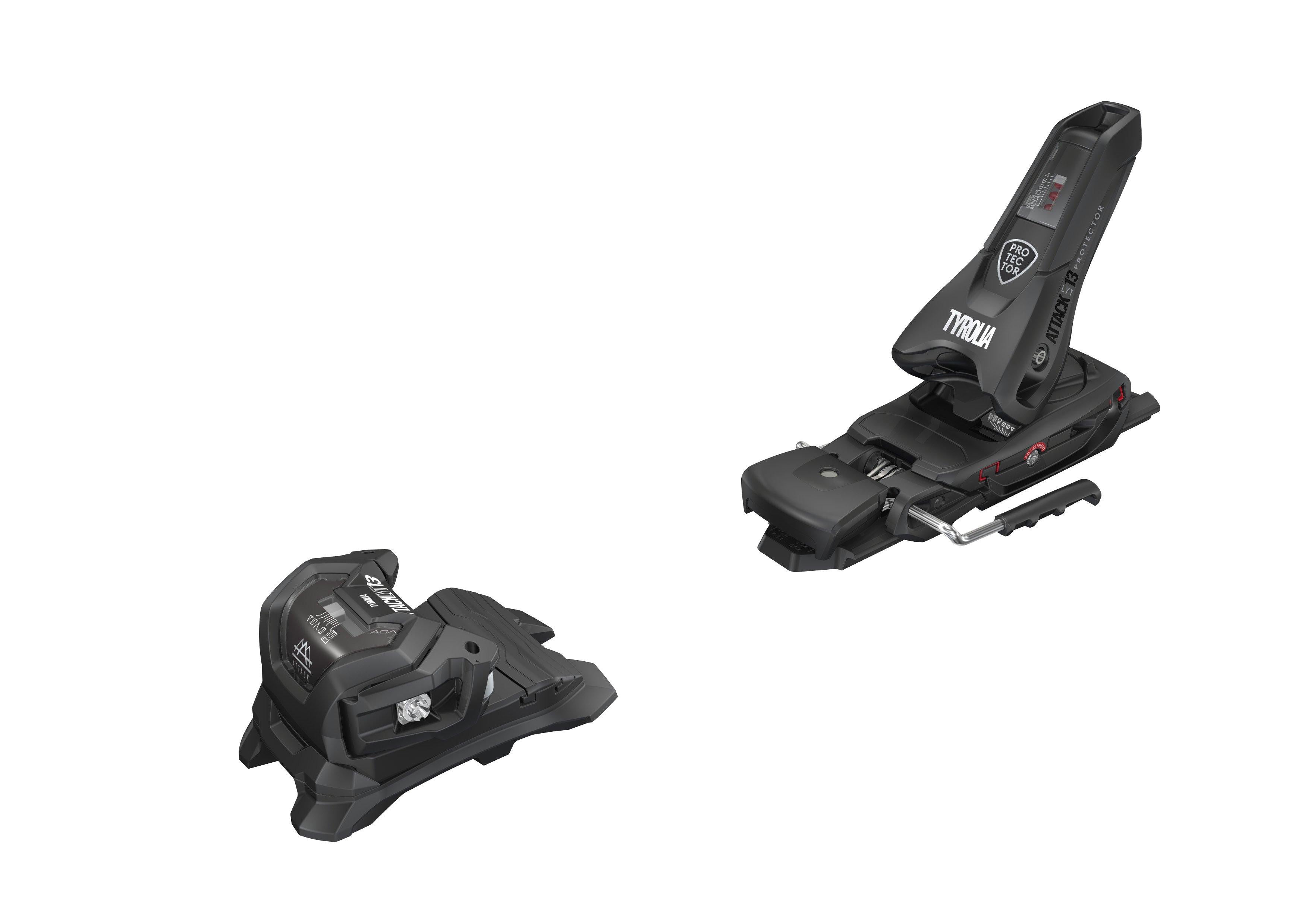 Protector Attack Lyt 13 Ski Bindings with 95mm Brakes - Black
