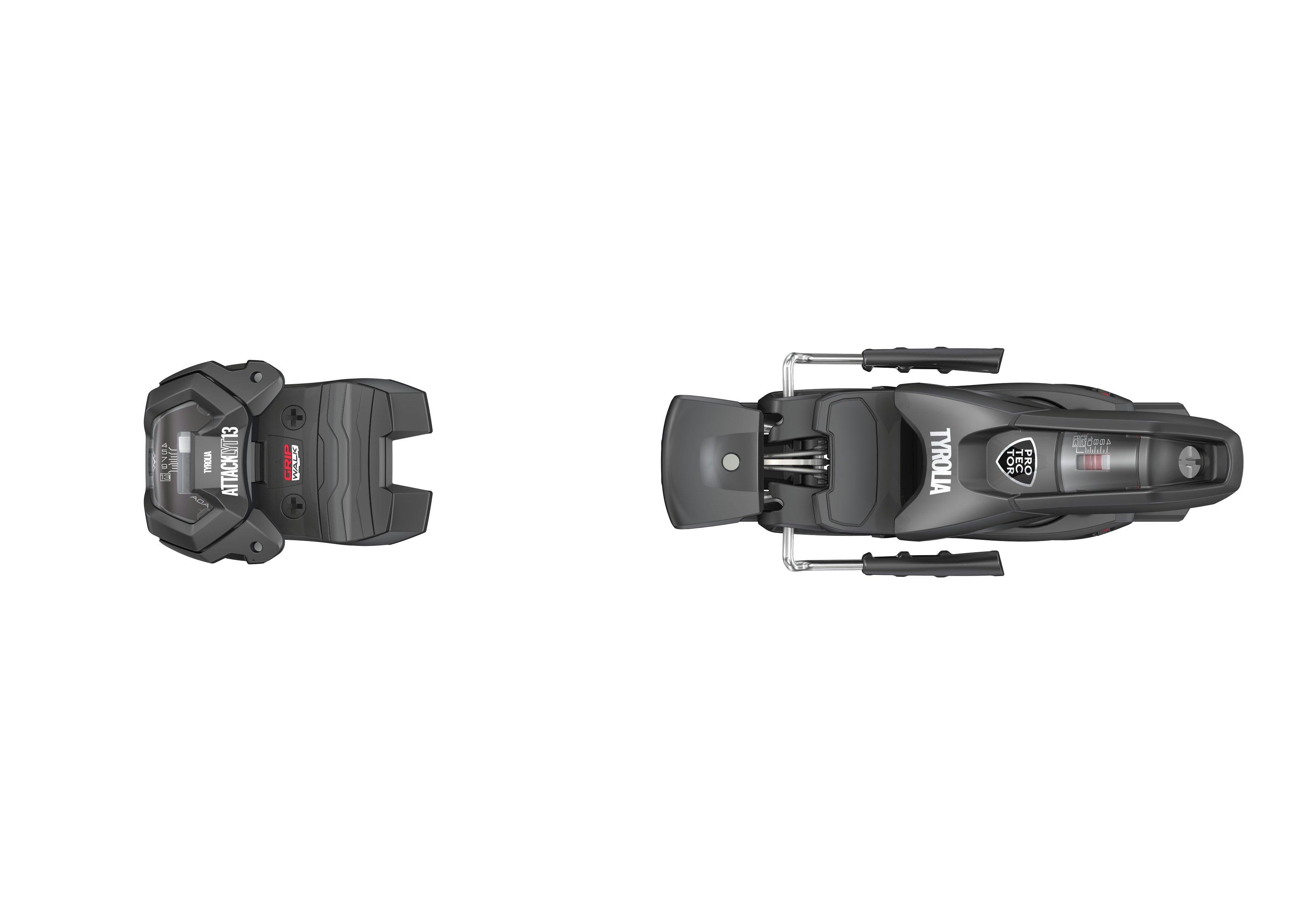 スキー TYROLIA PROTECTOR ATTACK 13 MN 95mm Head Protector Attack Lyt 13 Ski Bindings with 95mm Brakes - Black