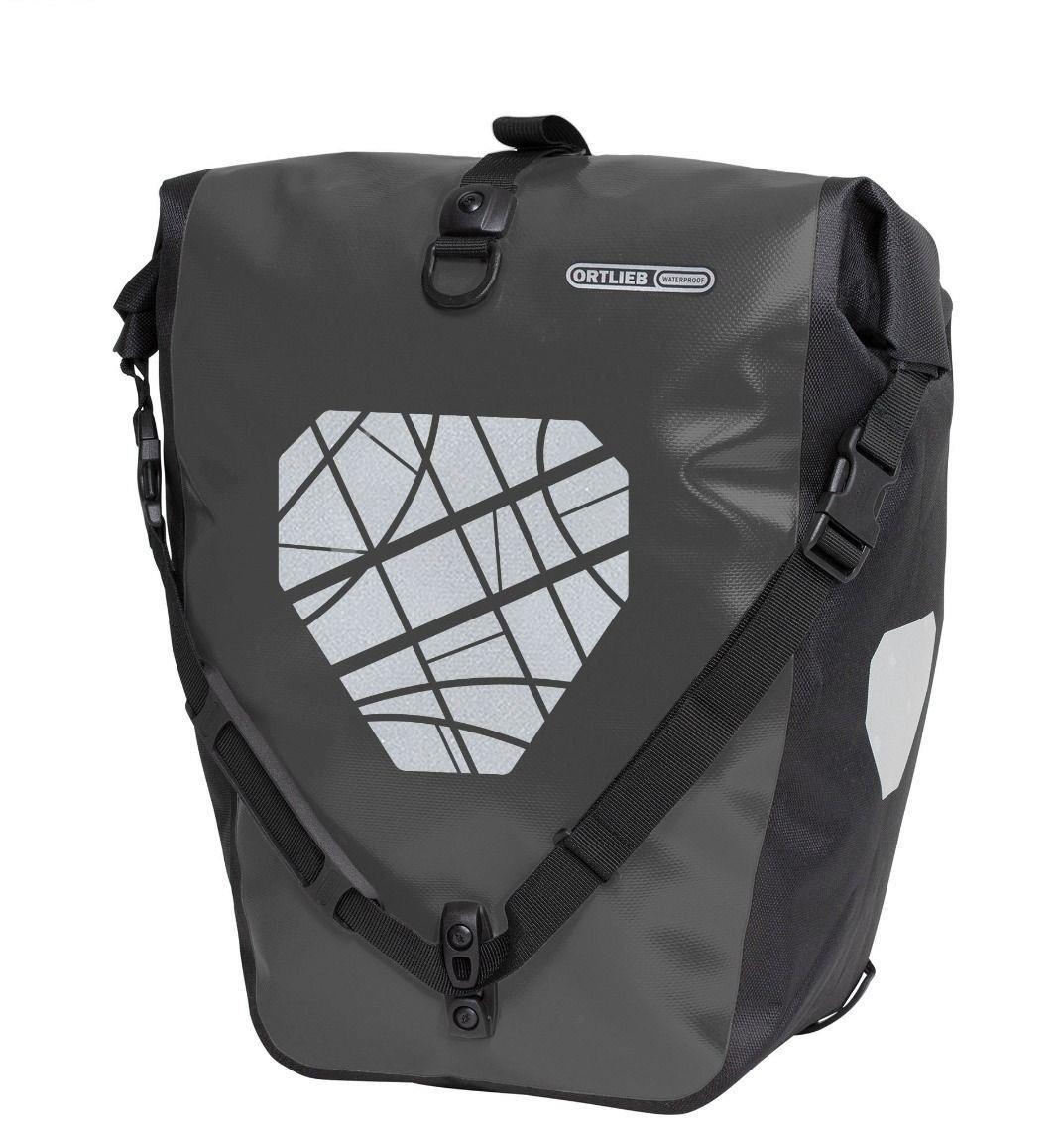 Back Roller 2x 20L Pannier Bags - Black Hi Viz