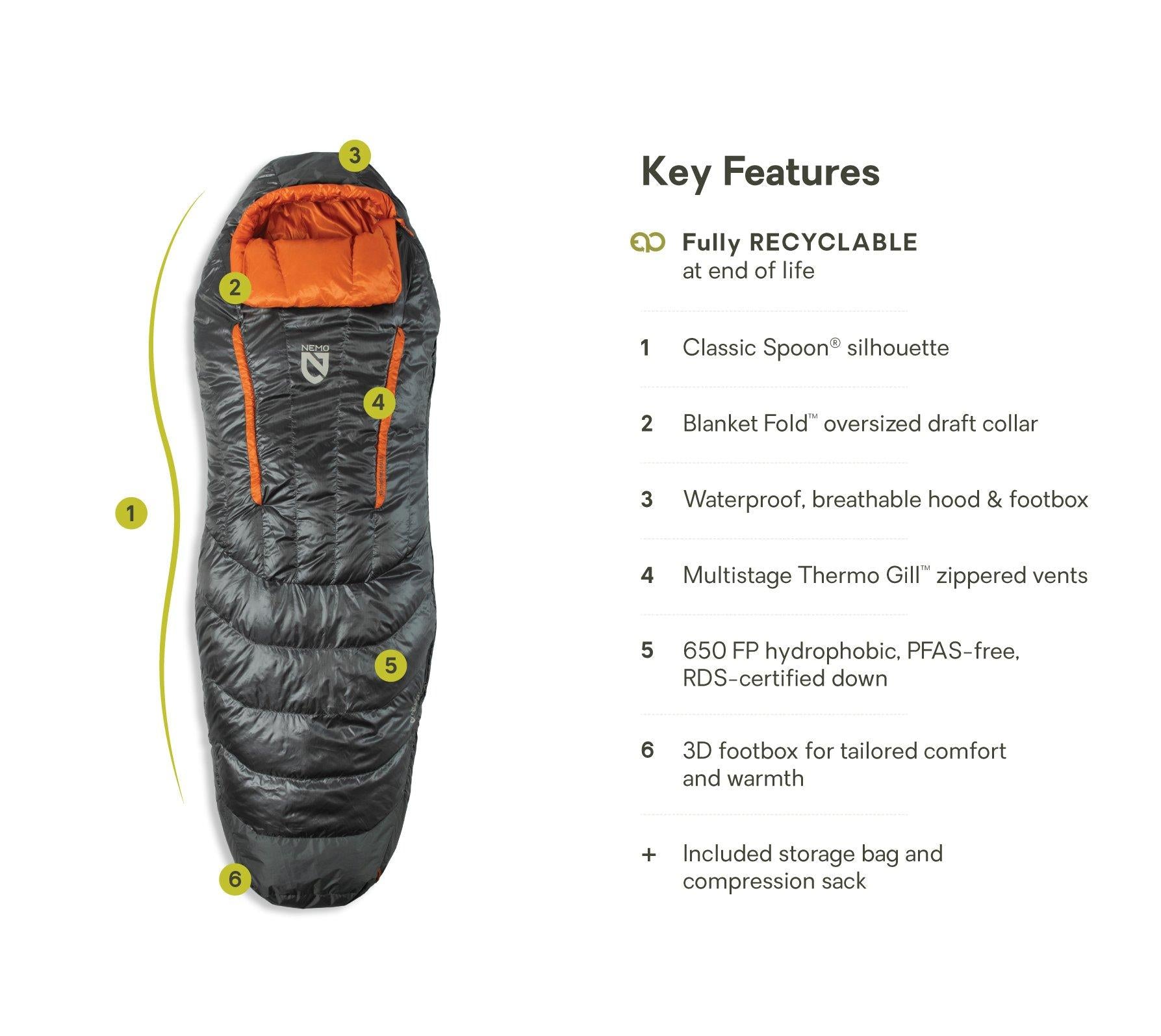 Disco 30 Reg 2025 Sleeping Bag - Orange
