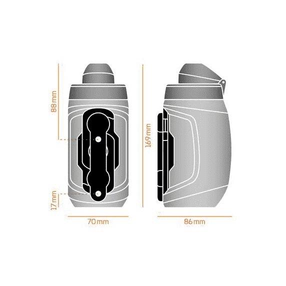 Twist Bottle 450 + Frame Mount - Black