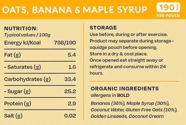 Oats Banana and Maple Syrup Pouch - 100g