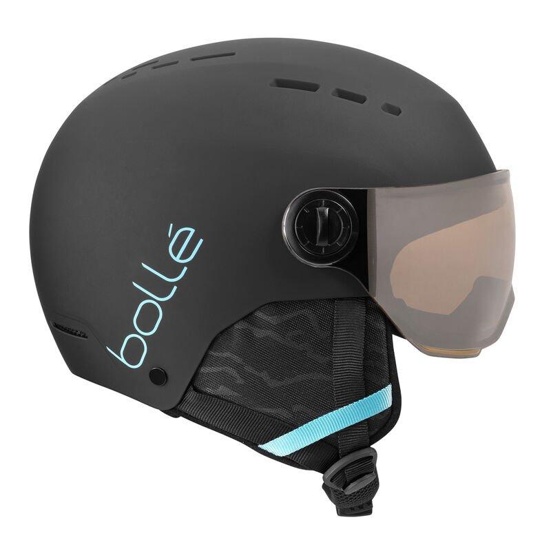 Kid's Quiz Visor Helmet - Black Blue Matte