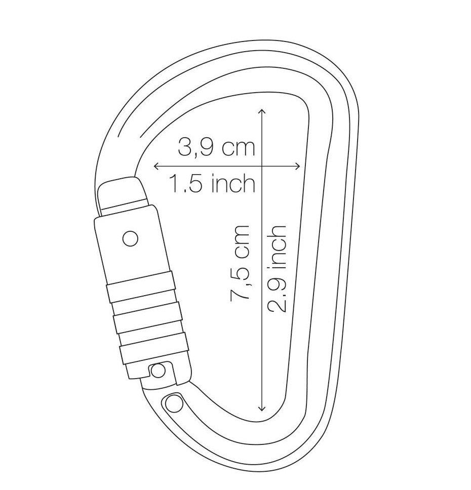 SMD Screw Lock Carabiner - Yellow