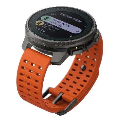 Vertical Titanium Solar Smartwatch - Orange