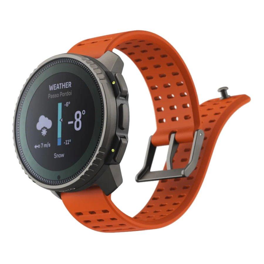 Vertical Titanium Solar Smartwatch - Orange