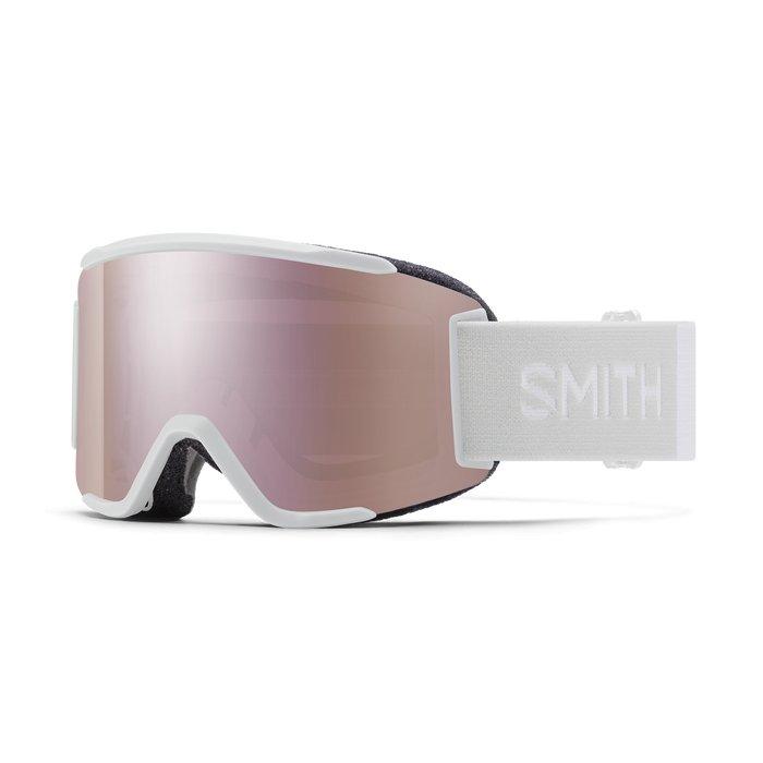 Squad Small Goggle - White Vapor + ChromaPop Everyday Rose Gold Mirror Lens
