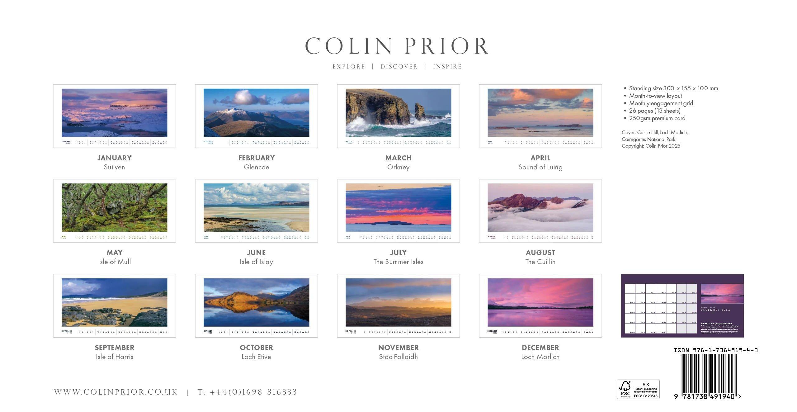 Scotland Desk 2026 Calendar