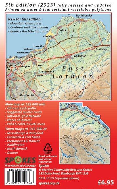 Spokes East Lothian Cycle Map - 5th Edn (2023)