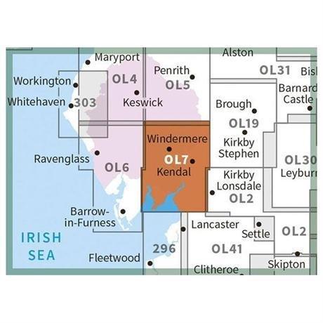 Explorer Active OL7 The English Lakes Map - SE Area