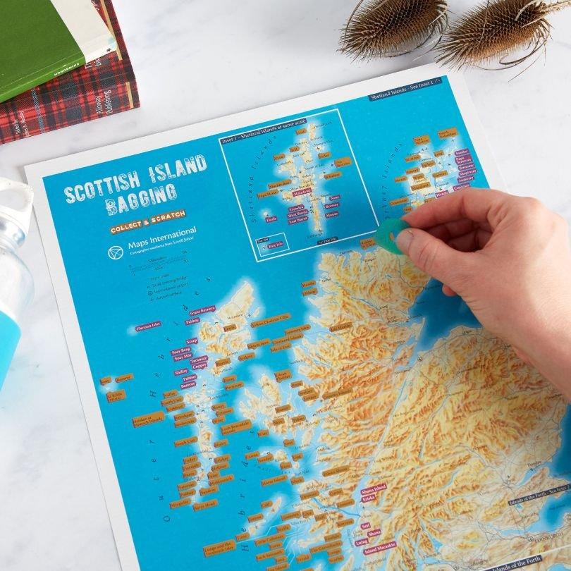 Scottish Island Scratch Map