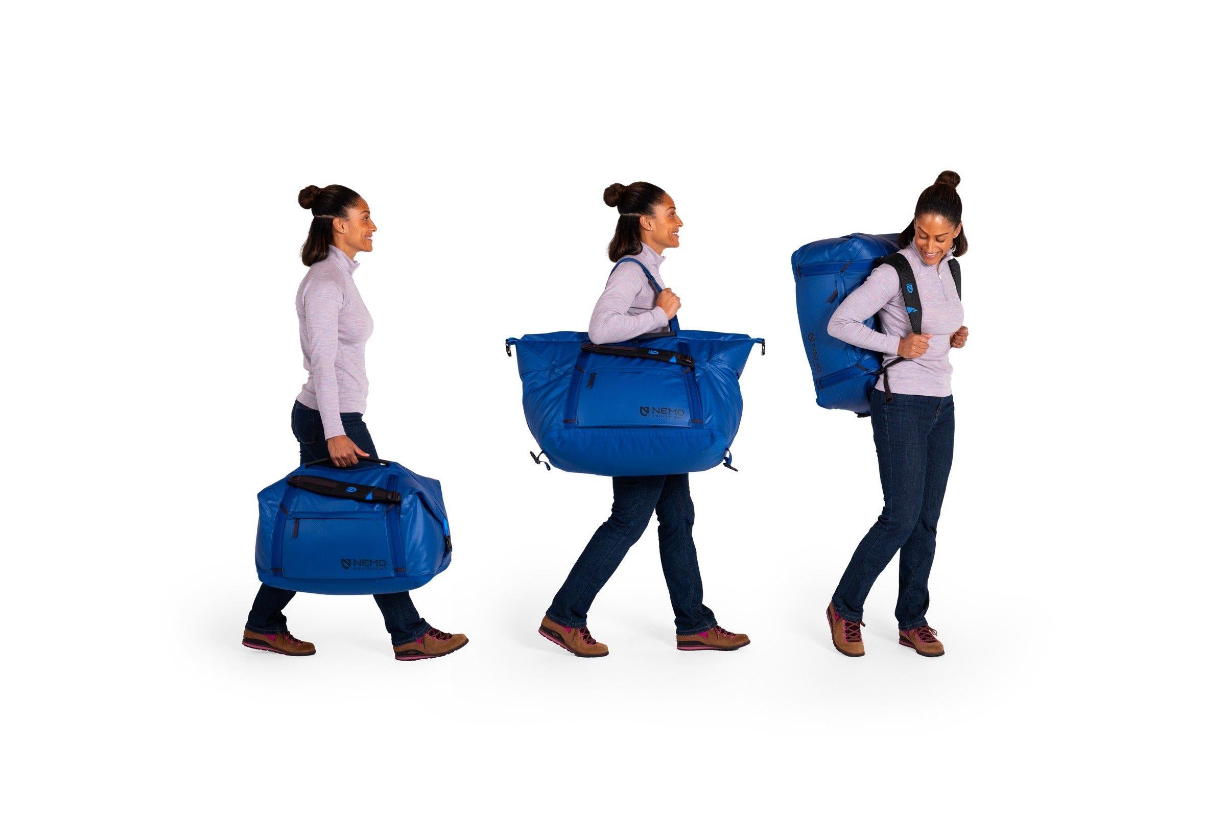 Double Haul 70L Convertible Duffel and Tote - Blue