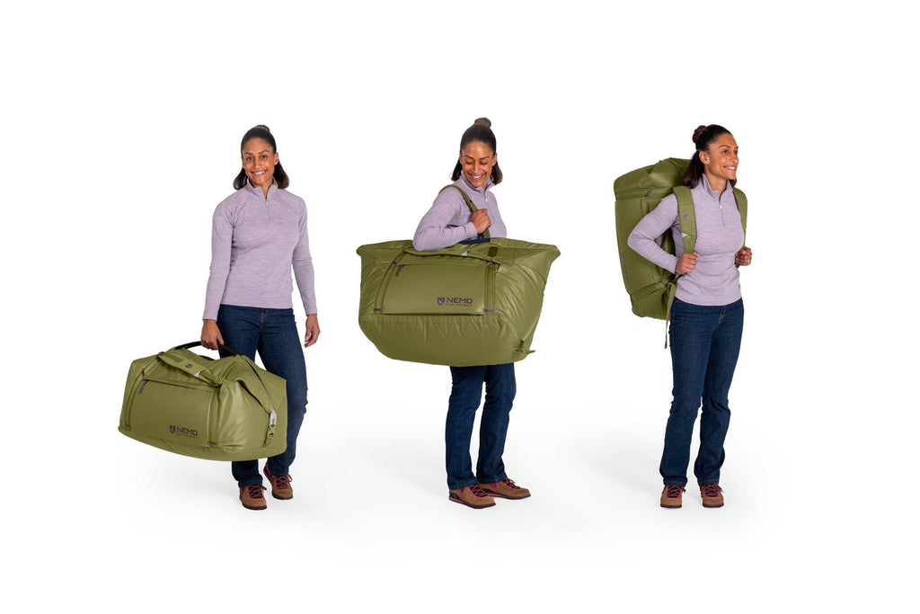 Double Haul 100L Convertible Duffel and Tote - Green