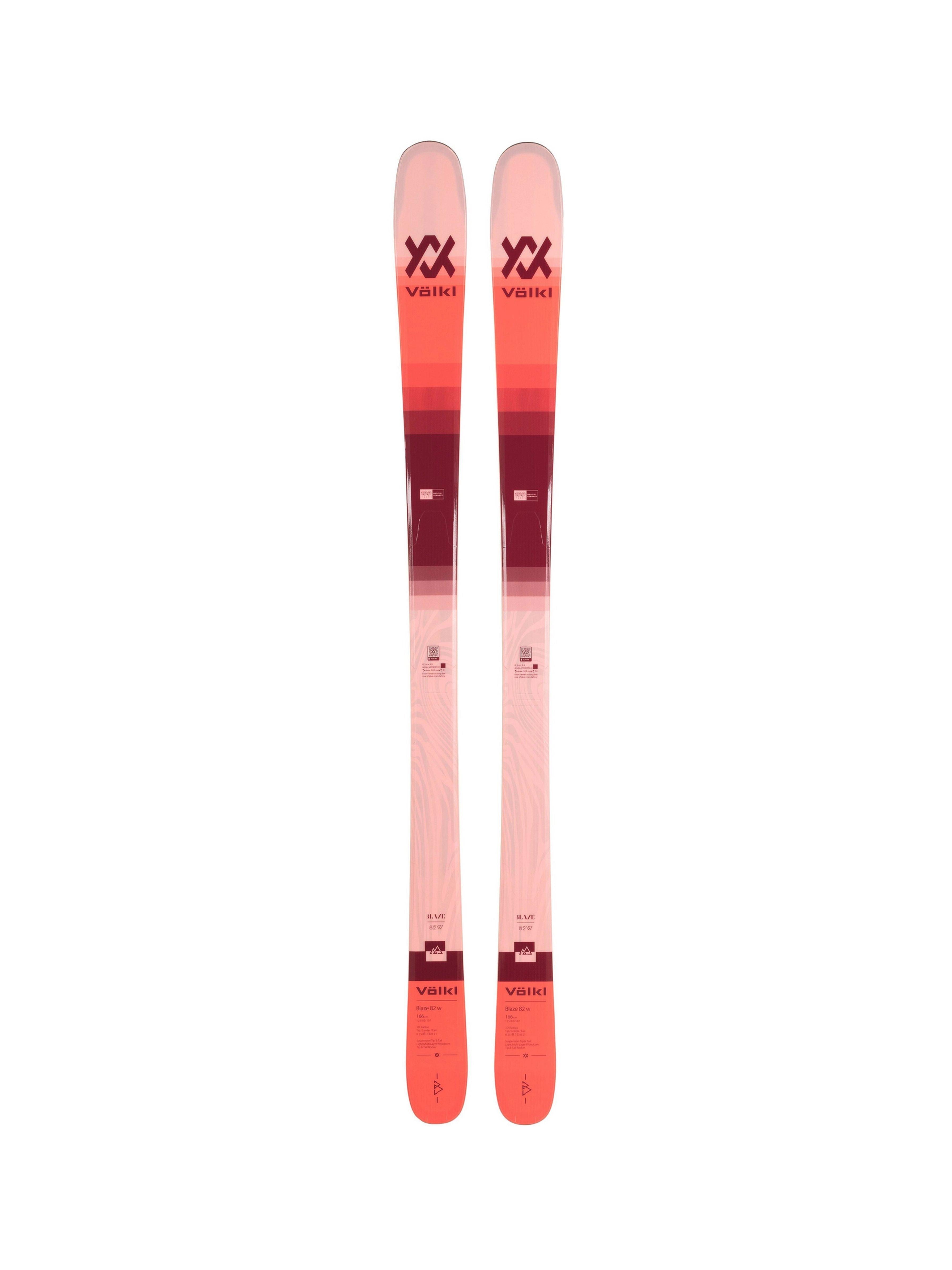 Volkl Women's Blaze 82mm All-Mountain Freeride Skis - Pink | Tiso UK