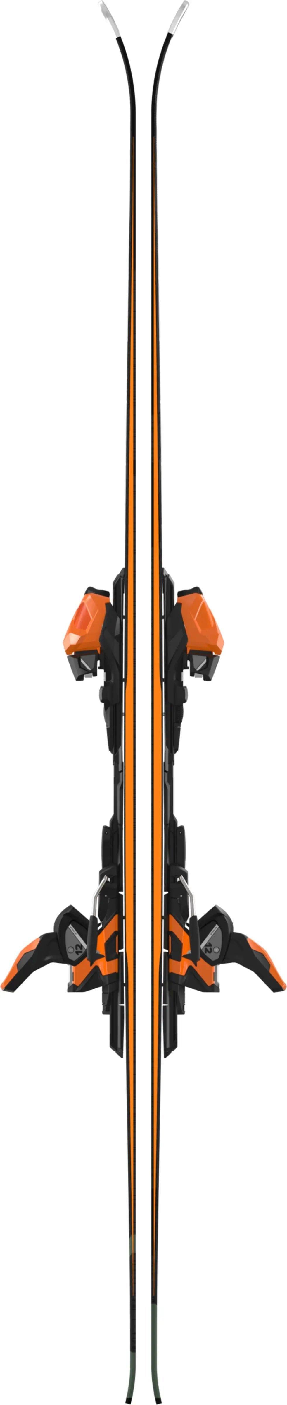 Men's Redster Q7 Revoshock C Skis + Mi 12 Binding - Black / Orange / Green