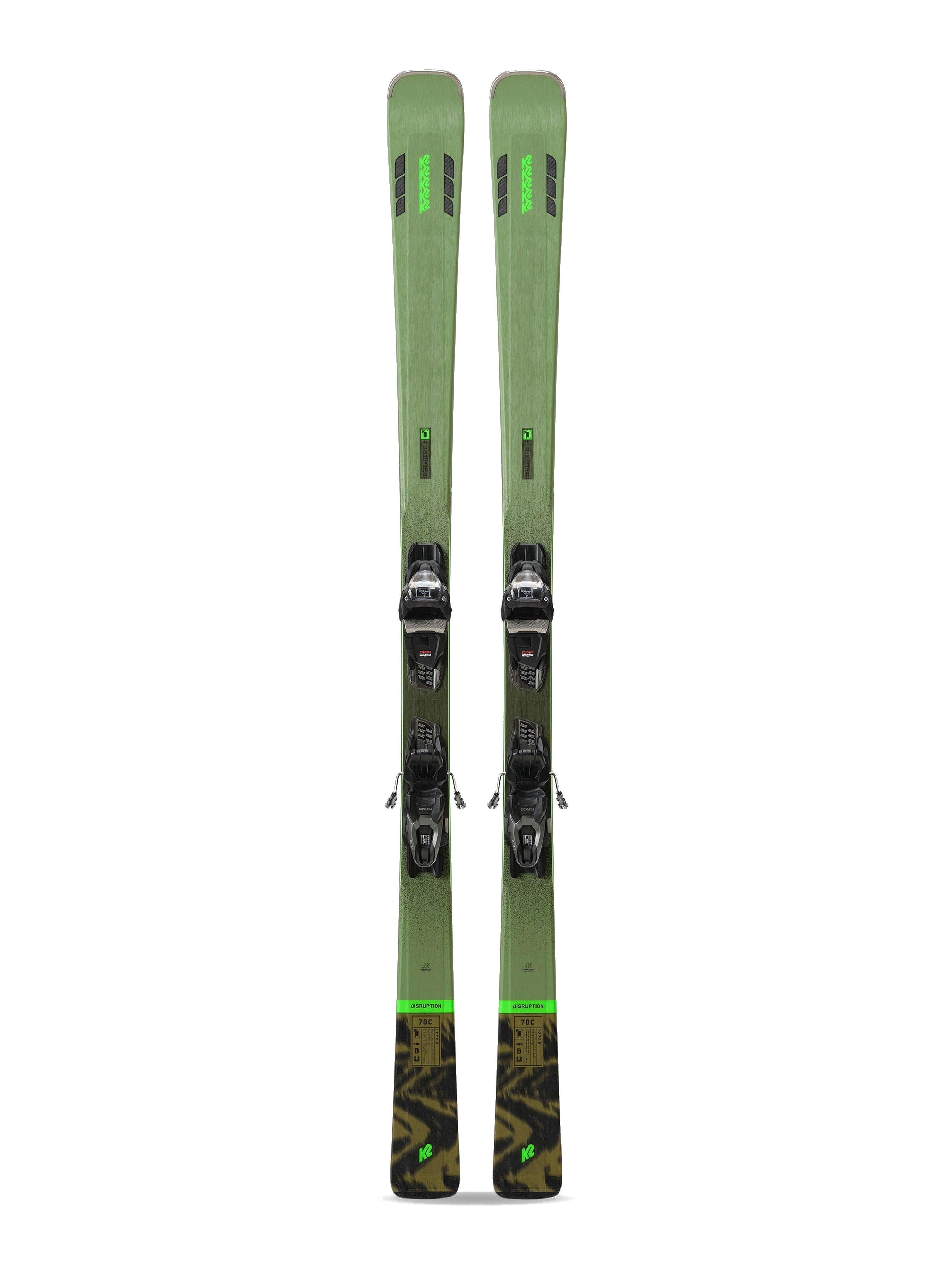 K2 Men's Disruption 78C Skis + M3 11 Bindings - Green | Tiso