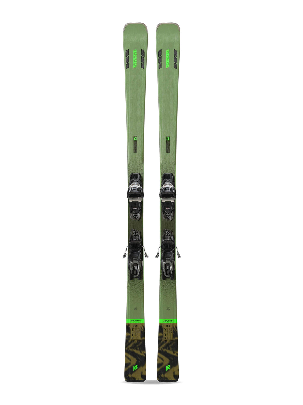 K2 Men's Disruption 78C Skis + M3 11 Bindings - Green K2 Men's Disruption 78C Skis + M3 11 Bindings - Green
