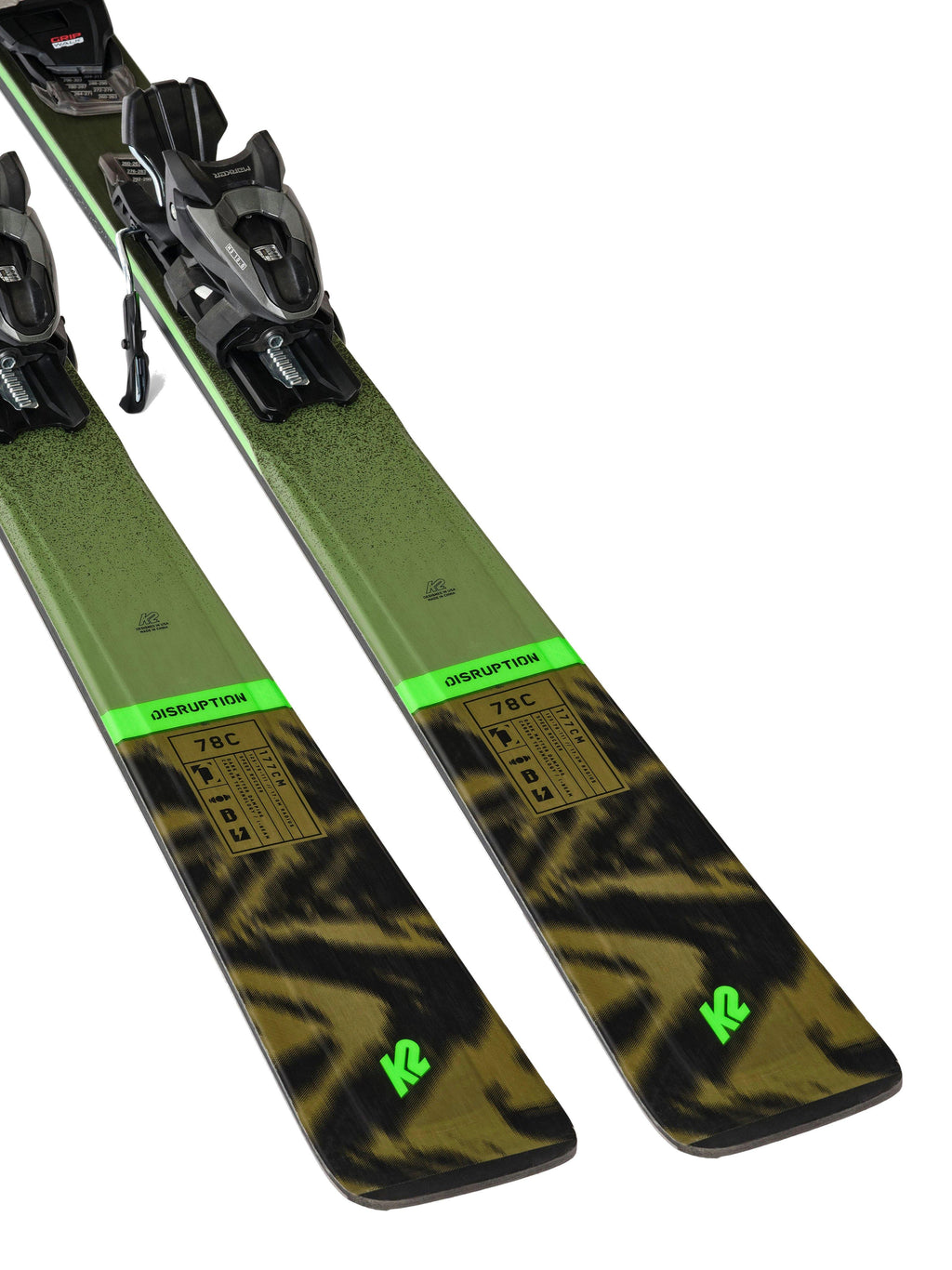k2 disruption 78c skis 2022 K2 Men's Disruption 78C Skis + M3 11 Bindings - Green