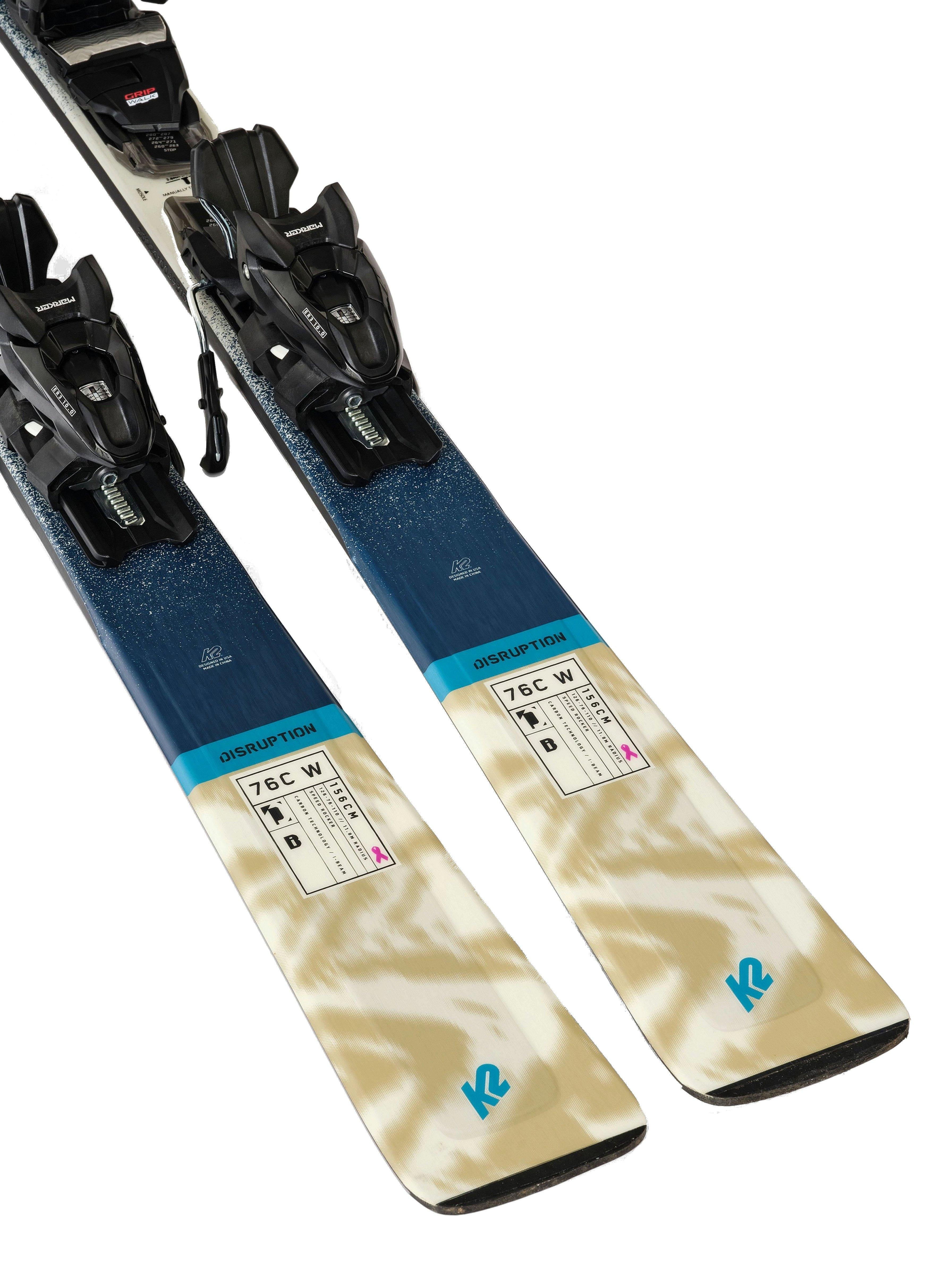 K2 Women's Disruption 76C Skis + ER3 10 Bindings - Blue | Tiso