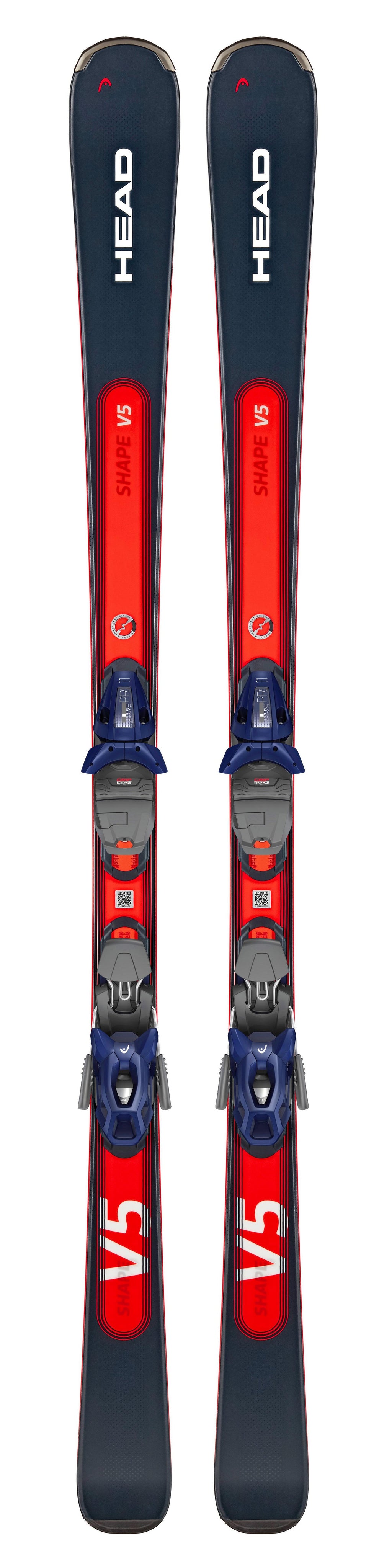Men's Shape e.V5 Skis + PR11 GW Binders - Navy / Red