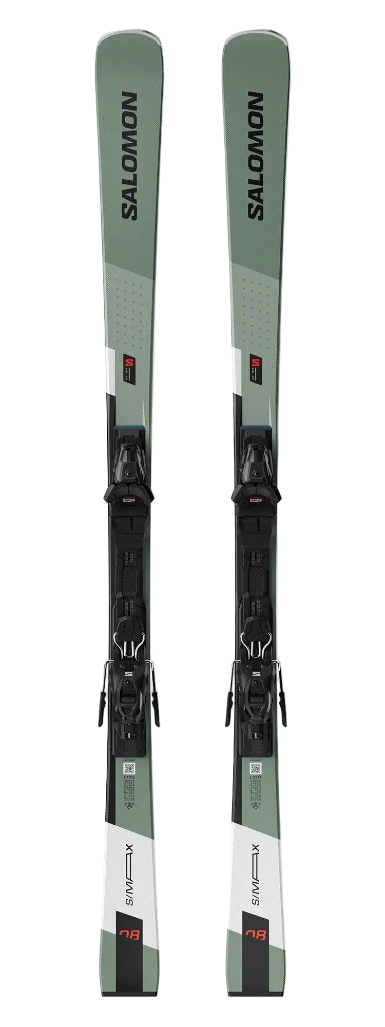 Salomon Men's S/Max 8 Skis + M10 Binding - Green / Black