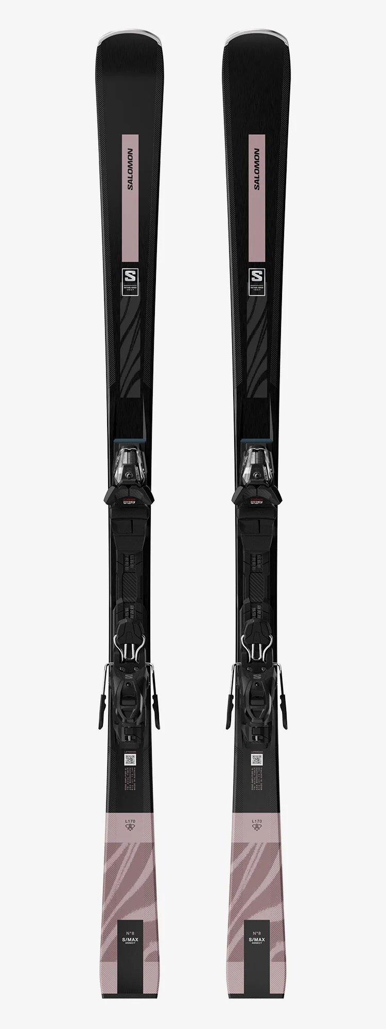 Women's S/Max No8 Skis + M10 Binding - Black / Rose Gold