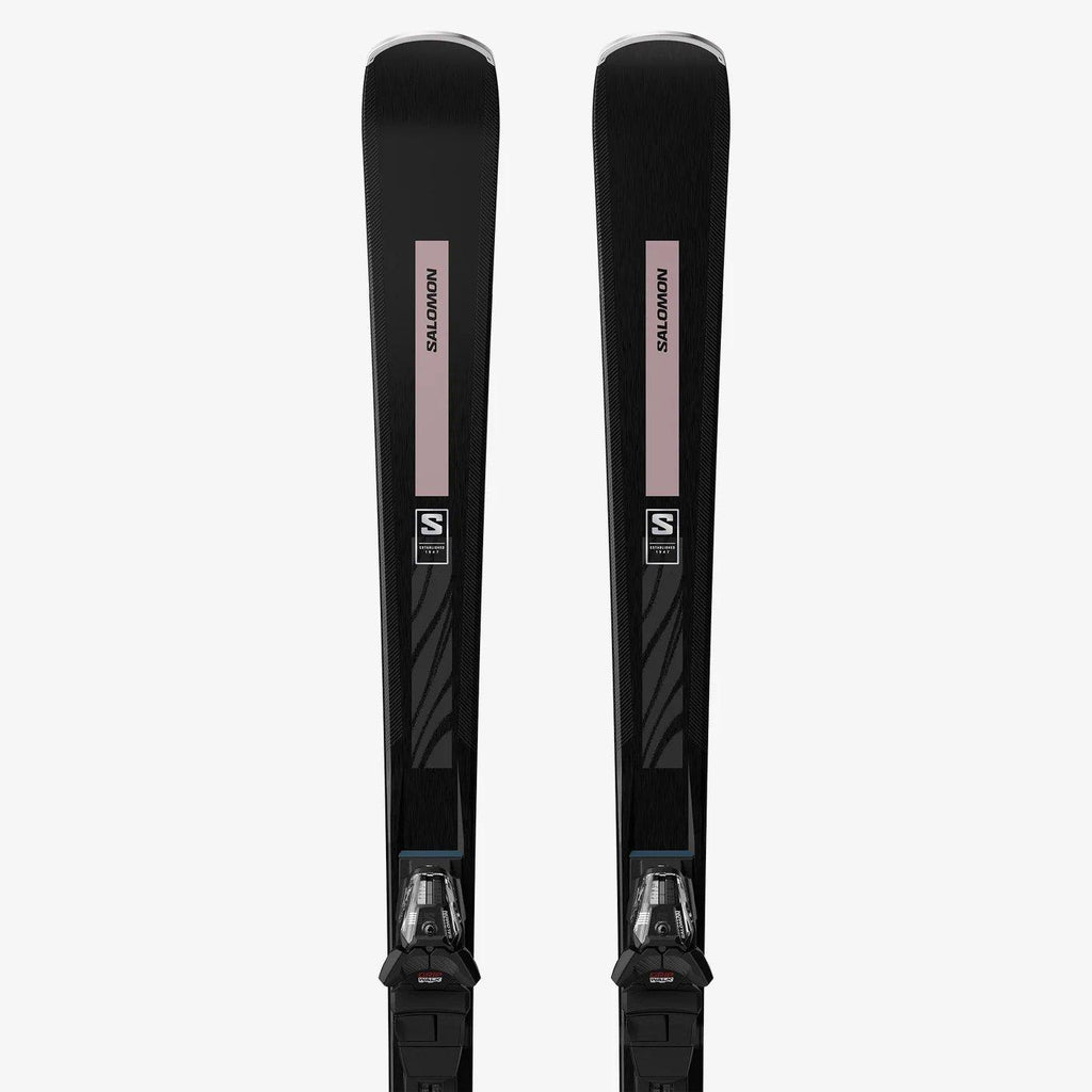 evo salomon max 10 skis Salomon Women's S/Max No8 Skis + M10 Binding - Black / Rose Gold
