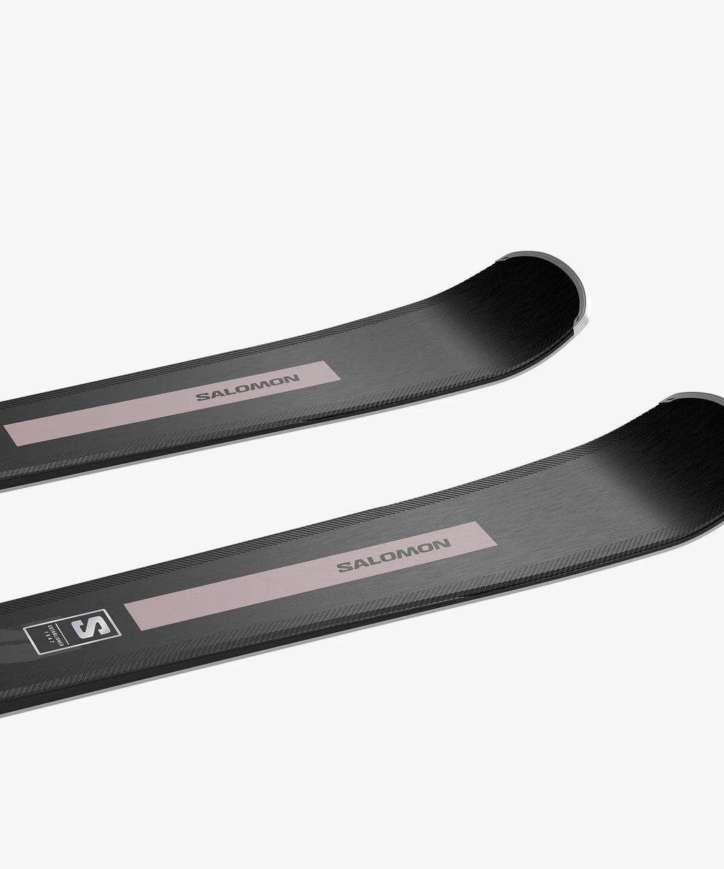salomon circa 2018 womens skis 150 Salomon Women's S/Max No8 Skis + M10 Binding - Black / Rose Gold