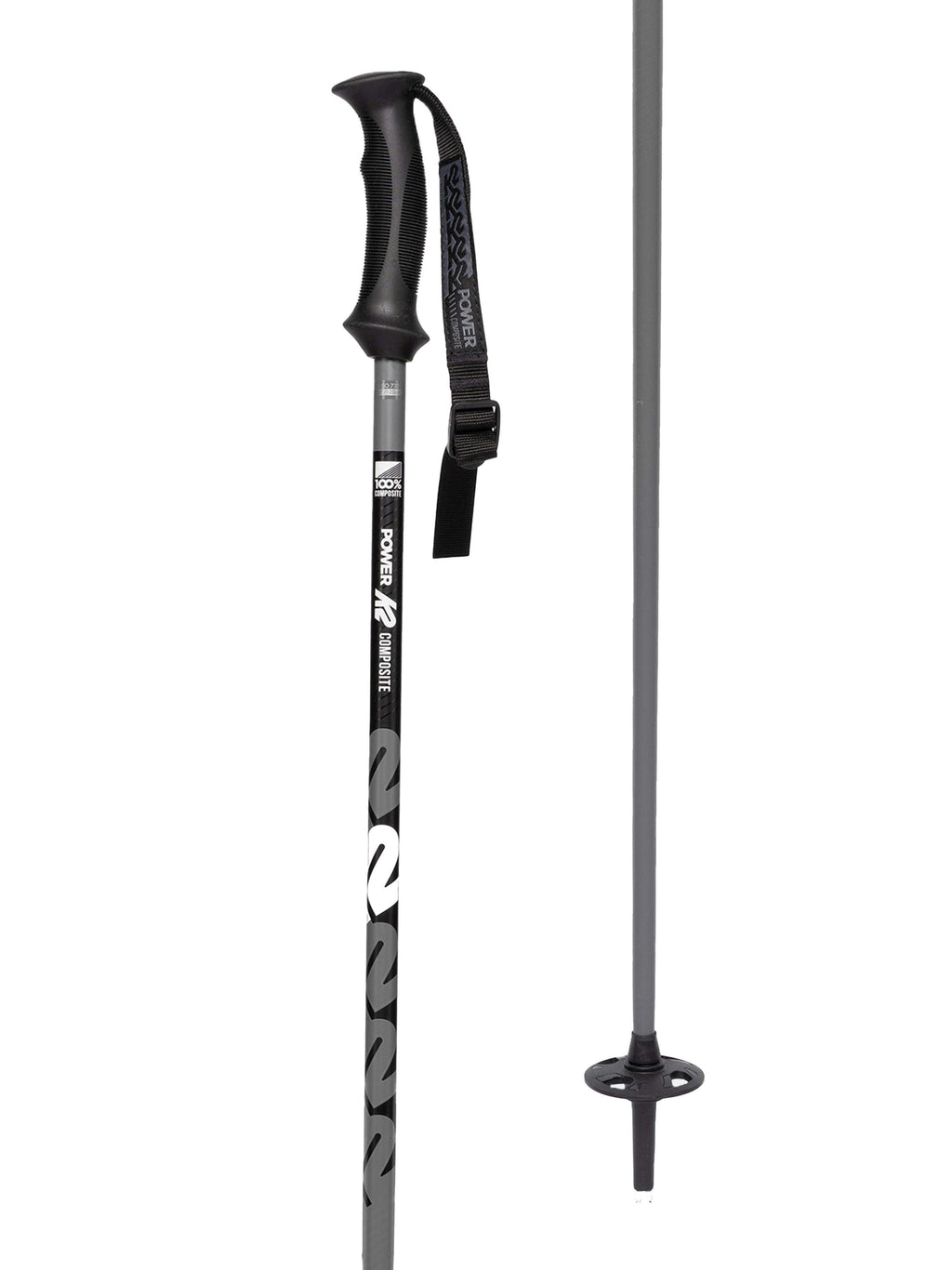 Men's Power Composite Ski Poles - Grey